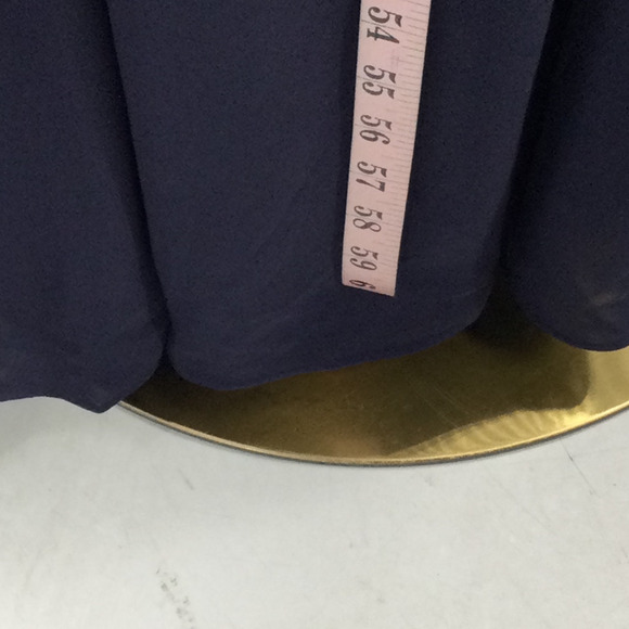 AW BRIDAL 10 L navy blue Gwyneth wedding bridesmaid party maxi dress new B80 - Picture 5 of 8